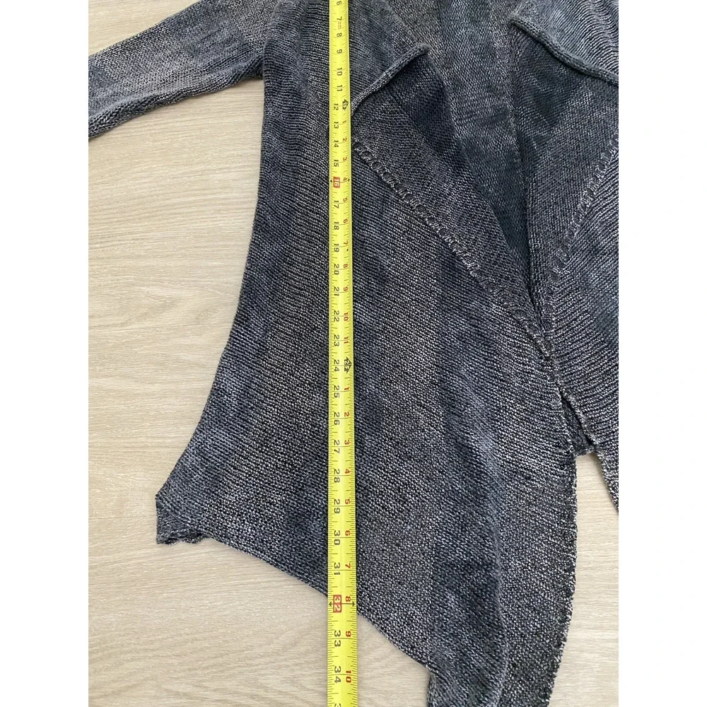 Soft Surroundings Cardigan PS/PM Gray Open Front Open Knit‎ Artsy Boho Lagenlook